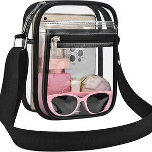 Clear Purse Bag for Stadium Events Clear Messenger Bag for Men and Women